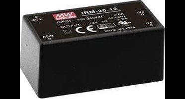 MW Mean Well IRM-20-12 AC/DC-printnetvoeding 12 V/DC 1.8 A 21.6 W