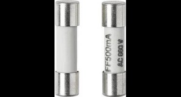VOLTCRAFT 123421 Buiszekering (Ø x l) 5 mm x 20 mm 500 mA 660 V Supersnel -FF- Inhoud 1 stuk(s)