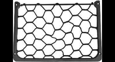 ProPlus Elastisch opbergnet met kunststof frame - 31 x 21 cm - zwart
