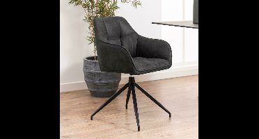 Bendt Eetkamerstoel 'Helena' Draaibaar, kleur Antraciet