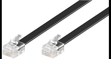 RJ12 - RJ12 telefoonkabel / zwart - 20 meter