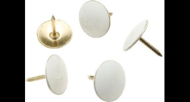 Deltafix punaises - wit - metaal - 60 stuks