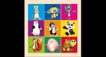 Bino Legpuzzel Little Mole & Panda Junior 20 Cm Hout 18-delig