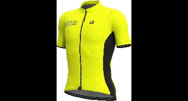 Shirt Korte Mouwen Solid Color Block - Fluo Geel - S - Valt klein