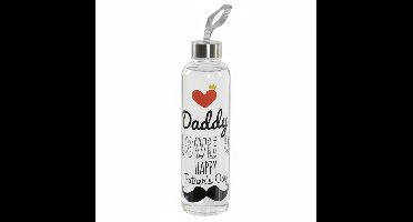 Glazen drinkfles Daddy I love you 550 ml - Vaderdag cadeau - Waterflessen