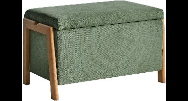 BELIANI EDLAND - Opbergbankje - Groen - Stof