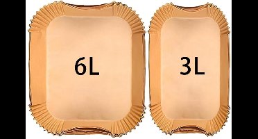 Bakpapier voor de Airfryer - 120 vellen - Wegwerpbak voor de Airfryer - Geschikt voor de Philips 9L Airfryer (6L 60 vellen + 3L 60 vellen)