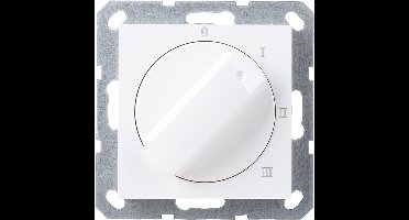 Q-Link S-Line schakelaar - inbouw - 3 standen - met nul - polarwit