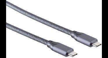 S-Impuls Premium USB-C naar USB-C kabel - USB3.2 Gen 2x2 met DP Alt Mode en E-Marker chip - tot 20V/5A / zwart - 2 meter
