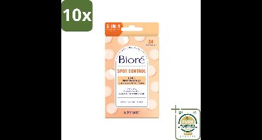10 x Bioré – Spot Control 3-in-1 Patches – Puistjespatches – 24 patches - Grootverpakking - Puistjespatches - Puistjesverzorging - Hydrocolloïde Patches - Zuivere Huid - Puistjesverwijderen