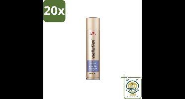 20 x Wella – Flex 2 Days Volume – Haarspray Extra Strong – 400 ml - Grootverpakking - Haarspray - Volume - Haarfixatie - UV Bescherming - Vegan Haarspray