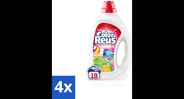 Color Reus - Vloeibaar Wasmiddel - Gekleurde Was - 19 Wasbeurten - Voordeelverpakking - 4 stuks
