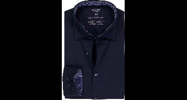 OLYMP 24/7 Level 5 body fit overhemd - tricot - marine blauw - Strijkvriendelijk - Boordmaat: 38
