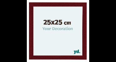 Your Decoration - Fotolijst 25x25 cm - MDF - Wijnrood Geveegd - Como