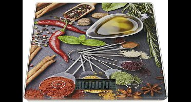 Nedis Keukenweegschaal - Digitaal - Glas / Kunststof - Multicolour