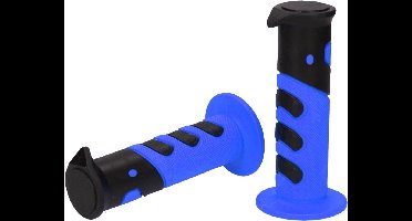 Handvat Set Zwart / Blauw Cross (Tnt) Universeel Scooter / Schakelbrommer