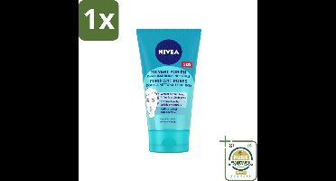 1 x NIVEA - Reinigingsscrub - Essentials Dagelijkse Scrub - Voor onzuivere huid - Met Melkzuur & Magnolia-extract - 150 ml- Gezichtsreiniging - Huidscrub - Melkzuur Scrub - Magnolia Extract - Onzuivere Huid