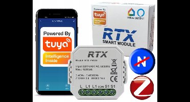 RTX Zigbee 3.0 Module - Slim Relais voor Slimme Verlichting (Geen N-draad)
