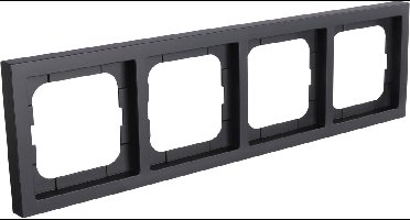 Busch-Jaeger Future Linear afdekraam - 4-voudig - zwart