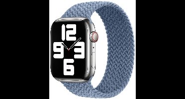 Apple Gevlochten solobandje voor de Apple Watch | 44/45/46/49 mm - Maat 8 - Slate Blue