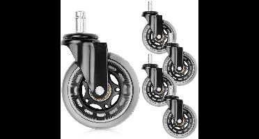 Vilde - Kauwgom Stoelwielen - 7,5 cm - 11 mm - Set van 5