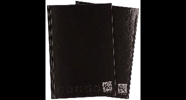Soho Notitieboek - 2x - zwart - A4 formaat - gelinieerd met kantlijn - harde kaft schrift - lijntjes - schoolschrift - kantoorboek