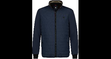 Petrol Industries Gewatteerde Jas Heren - Quilted Jacket Mannen - Baseball Kraag - Ritssluiting Handzakken - Polyester - Casual Herenjas - Blauw - Maat L