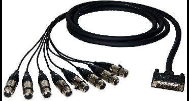 Alva AI25-8X3 Premium Analog Cable: 8x XLR-female -> D-sub25 3m