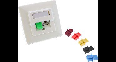 RJ45 (m) afsluitcovers voor RJ45 (v) poorten met platte greep - 10 stuks / rood