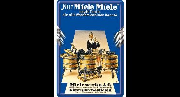 Nur Miele Miele Sagte Tante Metalen Postcard 10 x 14 cm