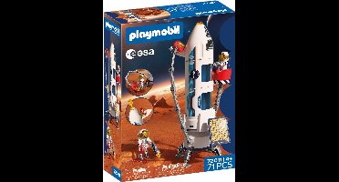 PLAYMOBIL Space ESA Mars Research Rocket | Modulaire raket met lanceerplatform en 2 astronauten | Hoogwaardige ruimtespeelgoedset | Voor kinderen vanaf 4 jaar | 72011