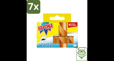 7 x Vapona - Vliegenvanger - Niet Giftig - Geurloos - 4 Strips - Grootverpakking - Vliegenvanger - Muggenvanger - Insectenbestrijding - Vliegenplaag - Muggenplaag
