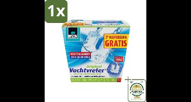 1 x Bison - Vochtvreter - Neutraal - Voor Woonruimtes, Campers & Caravans - 900 g + 2 Extra Navulmagneten- Vochtbestrijding - Vochtvanger - Condensbestrijding - Luchtvochtigheid - Schimmelbestrijding
