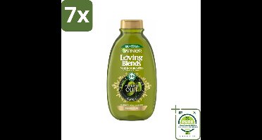 7 x Garnier Loving Blends Mythische Olijf Shampoo 300 ml - Grootverpakking - Shampoo Voor Droog Haar - Voedende Shampoo - Olijfolie Shampoo - Natuurlijke Shampoo - Siliconen Shampoo