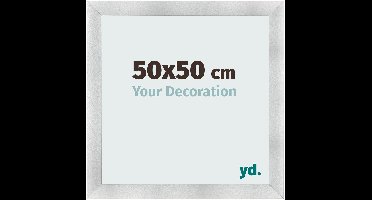 Your Decoration - Fotolijst 50x50 cm - MDF - Aluminium Geborsteld - Pisa