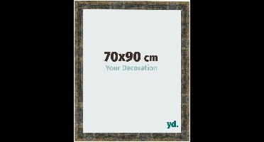 Your Decoration - Fotolijst 70x90 cm - MDF - Blauw Goud Gemeleerd - Pisa