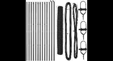 vidaXL - Hekpaal. - Grijs