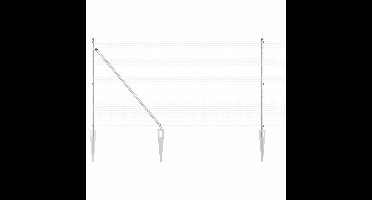 vidaXL - Hekpaal. - Zilverkleurig