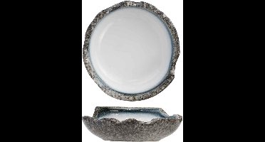 Sea Pearl Diep Bord Schelp  D22cmh5-7cm