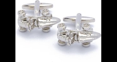 Manchetknopen - Raceauto Auto Zilverkleurig