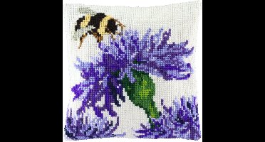 Pako borduurpakket kruissteek kussen - hommel - geprint stramien - 003.287 - DIY kit