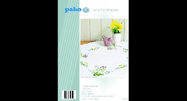 Tafelkleed paarse en gele bloemen borduren (pakket)