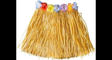 Naturel Hawaiirokje met bloemenriem kind