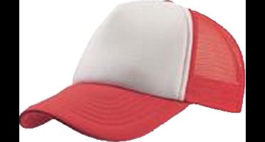 Atlantis Rapper 5 Panel Trucker Cap (Rood/Wit)