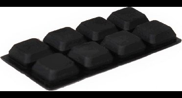 Verlofix Stootdopjes Zelfklevend 18 X 18 Mm Rubber Zwart 8 Stuks