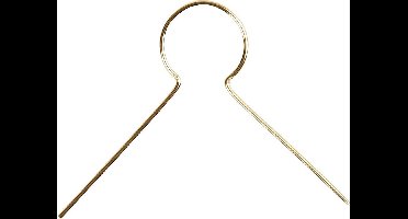 Metalen hanger, L: 22 mm, gatgrootte 8 mm, verguld, 50 stuk/ 1 doos