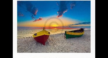 Kunstdruk Maya Sokolovska - Two Boats 80x60cm