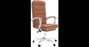 vidaXL - Kantoorstoel - verstelbaar - kunstleer - bruin