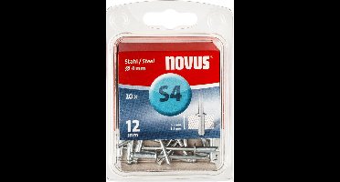 Novus Blindklinknagel S4 X 12mm, Staal S4, 20 st. - 045-0037