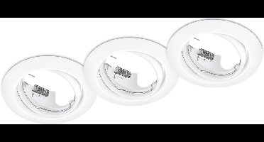 TRIO JURA - Inbouwspot - Wit mat - excl. 3x GU10 3 W - Zwenkbaar - Plafondbevestiging - rond